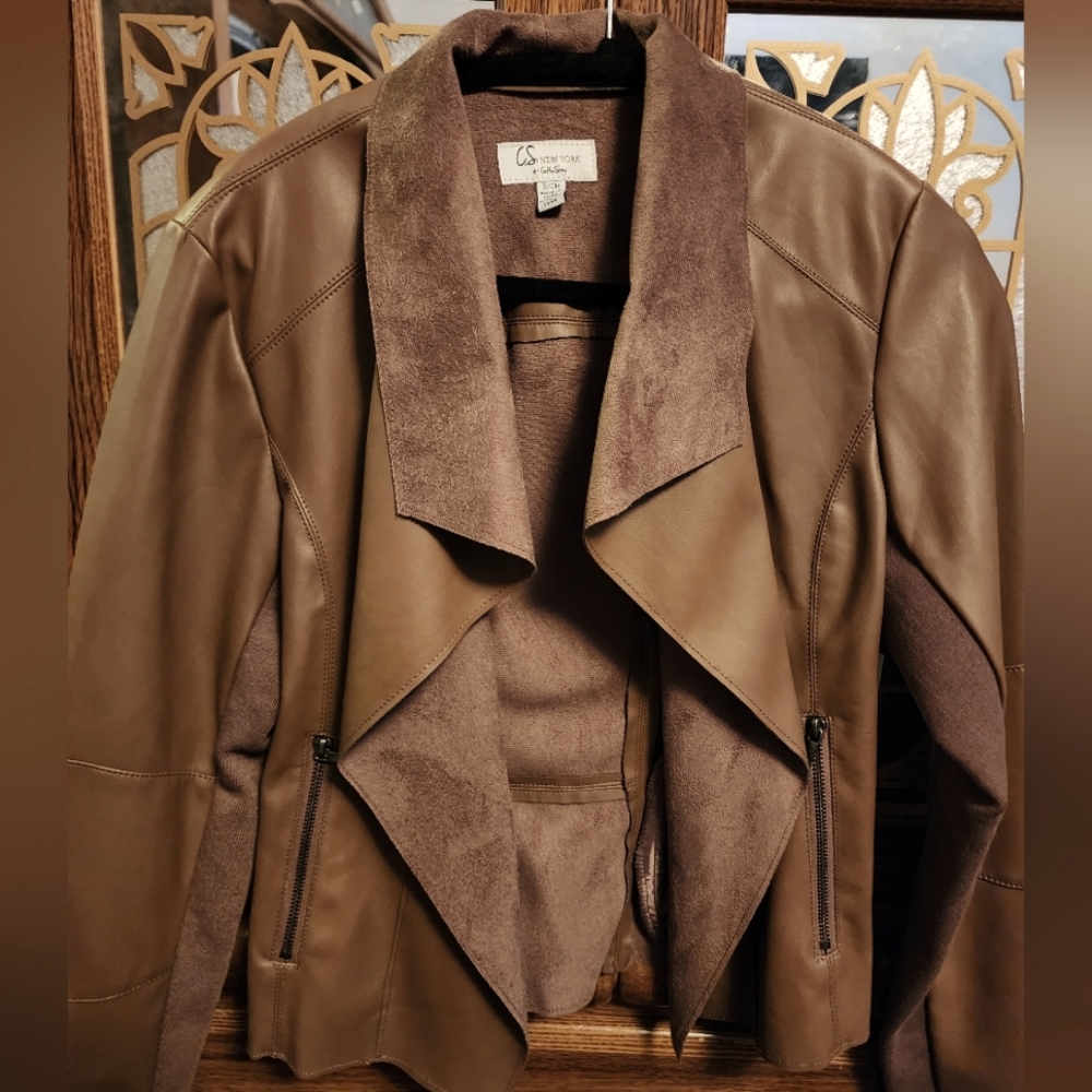 Womens faux leather jacket